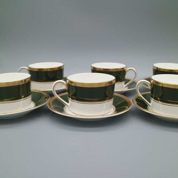Vintage Coalport Fine Bone China "Ventura" Teacup & Saucer (Sets of 6) - Picture 1 of 7